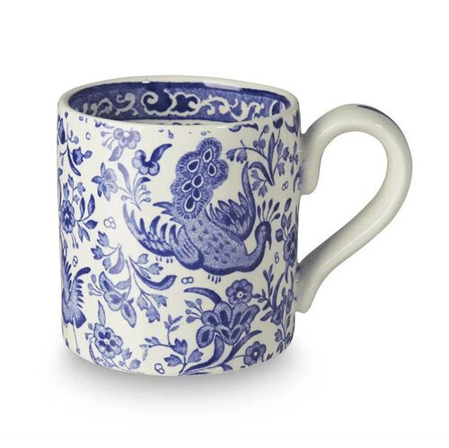 Burleigh Blue Regal Peacock Mug 284ml/1/2Pt