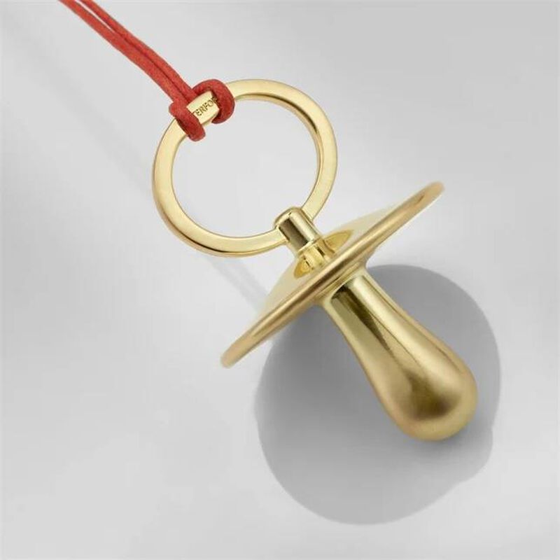 Waterford Metal Ornament Pacifier Golden image number 1