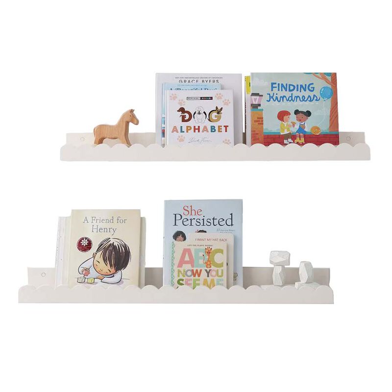 Pottery Barn Kids Scalloped Book Ledge Simply White image number 0