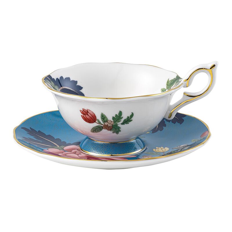 Wedgwood Wonderlust Sapphire Garden Teacup & Saucer 140ml image number 0