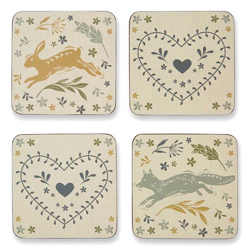Cooksmart Woodland Set Of 4 Coasters image number 0