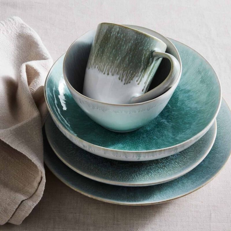 West Elm Reactive Glaze Dinner Plate Celadon image number 1