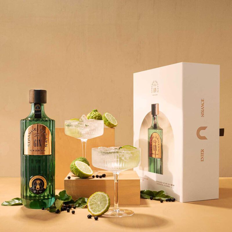 Strange Nature Gin Gift Pack with Cocktail Glasses 44% 700ml image number 2