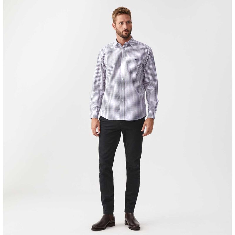 R.M. Williams Newland Poplin Check Shirt image number 3