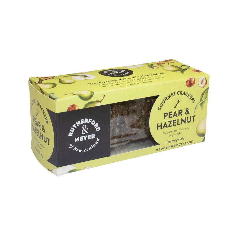 Rutherford & Meyer Gourmet Crackers 90g - Pear & Hazelnut image number 0