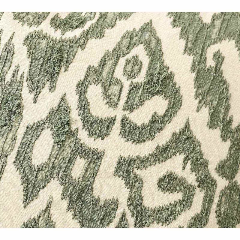 Pottery Barn Bleeker Embroidered Cushion Cover 60cm Green image number 1