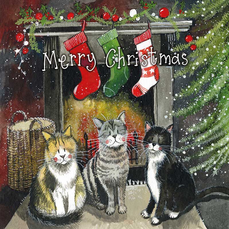 Alex Clark Christmas Felines Box Of 8 Cards image number 0
