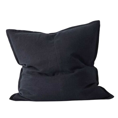 Weave Home Como Panelled European Linen Cushion With Feather Inner 50x50cm
