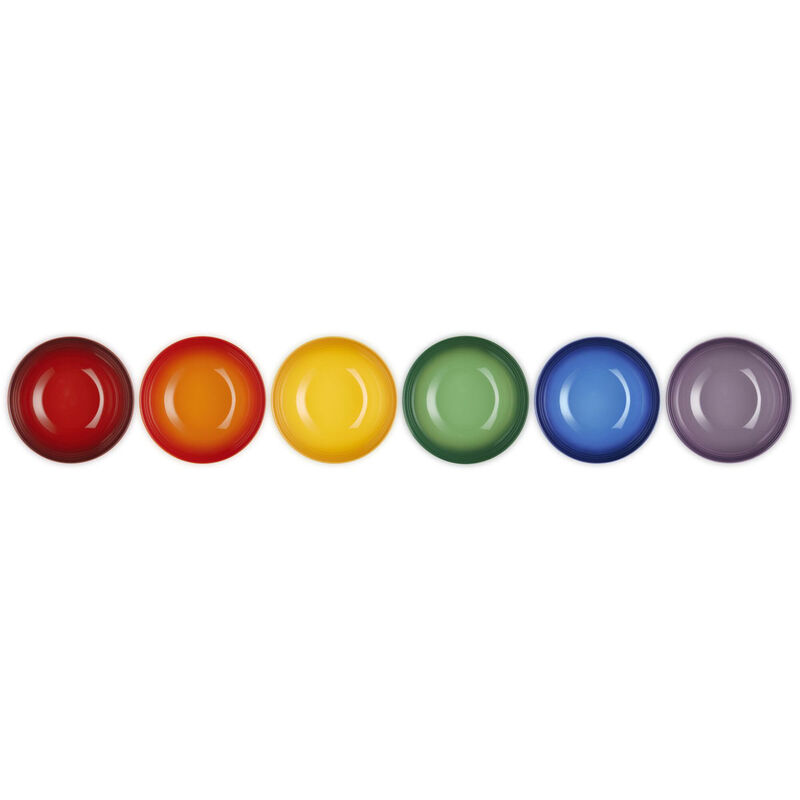 Le Creuset Stoneware Rainbow Set of 6 Cereal Bowls 16cm image number 1