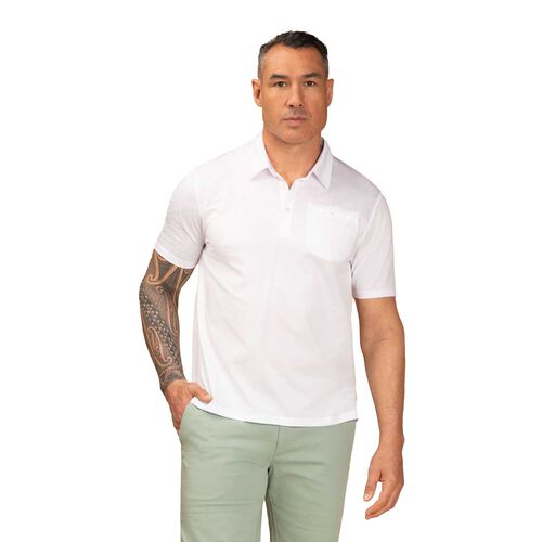 Rembrandt Portofino White Birdseye Polo Shirt