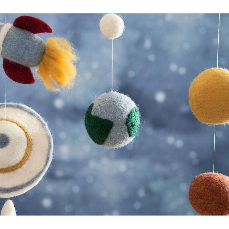Pottery Barn Kids Felt Ceiling Mobile Space image number 1