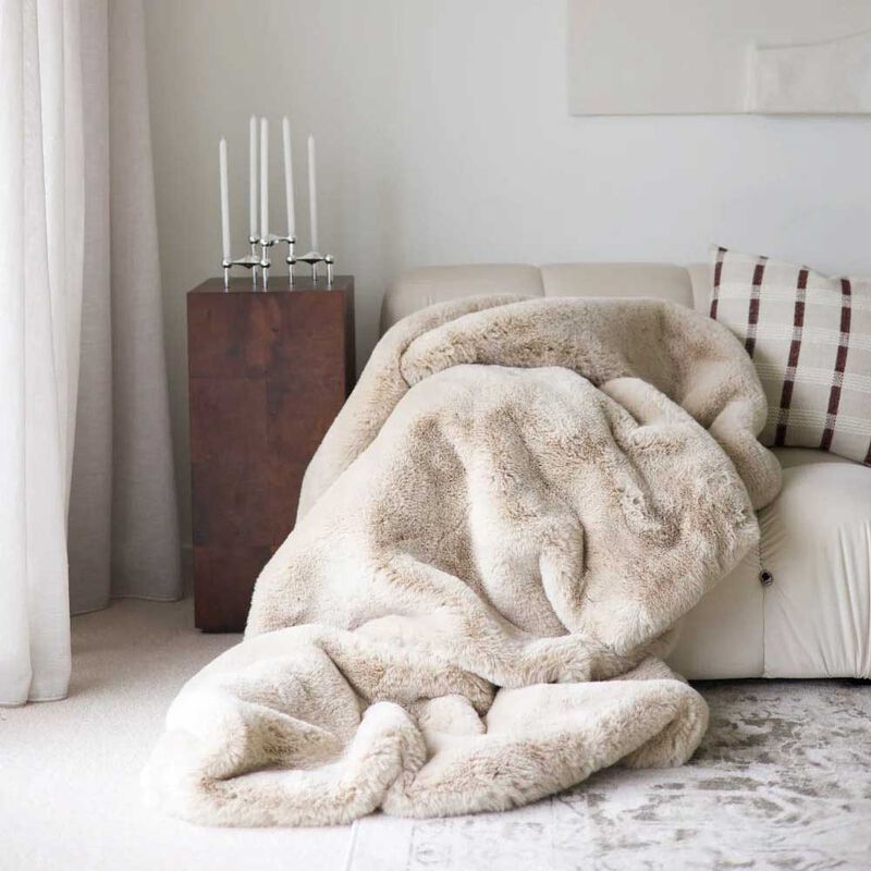 Home Lab Vegan Fur Throw Extra Large image number 4