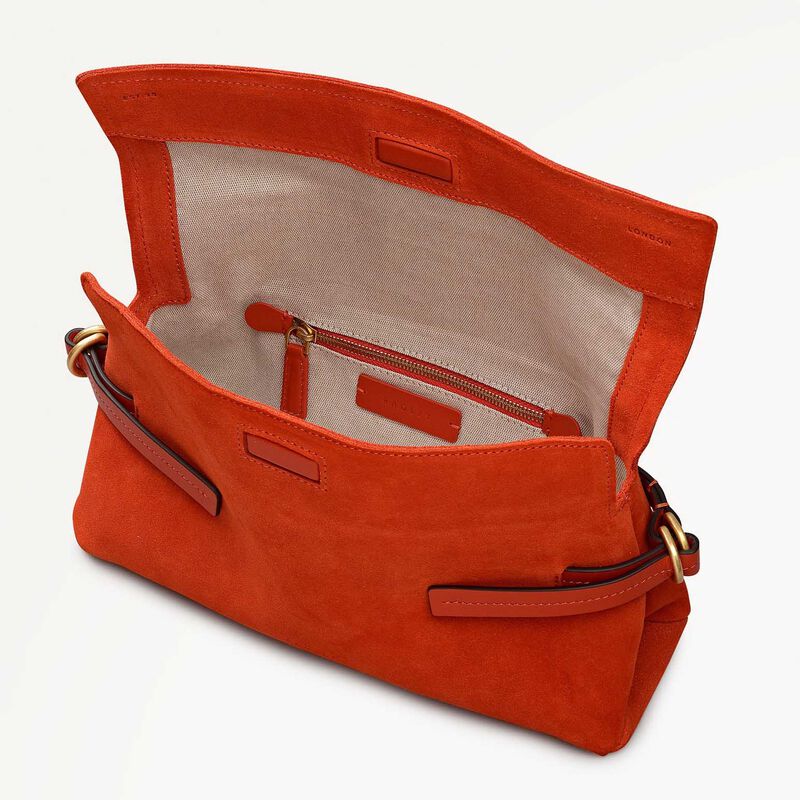 Radley Fleet Street Suede Medium Flapover Clutch Bag image number 2