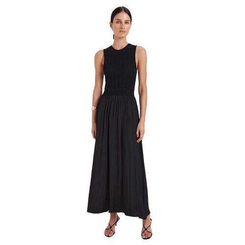 SABA Lillian Mixed Media Maxi Dress