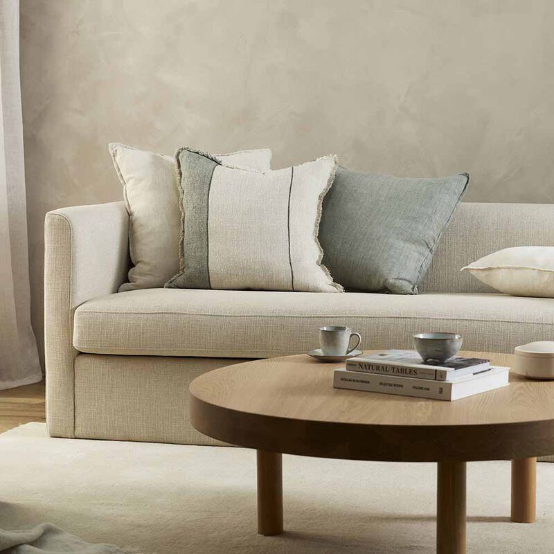 Baya Cassia Cushion with Feather Inner 55x55cm - Almond image number 1