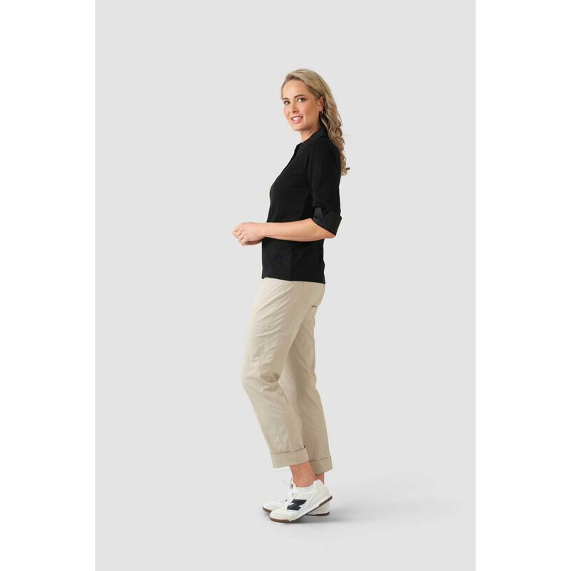 B Essentials Woven Collar Polo image number 3