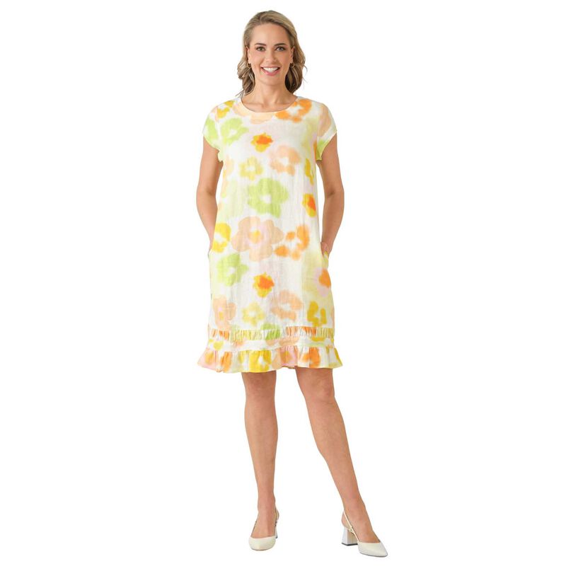 B Essentials Linen Short Sleeve Dress image number 4