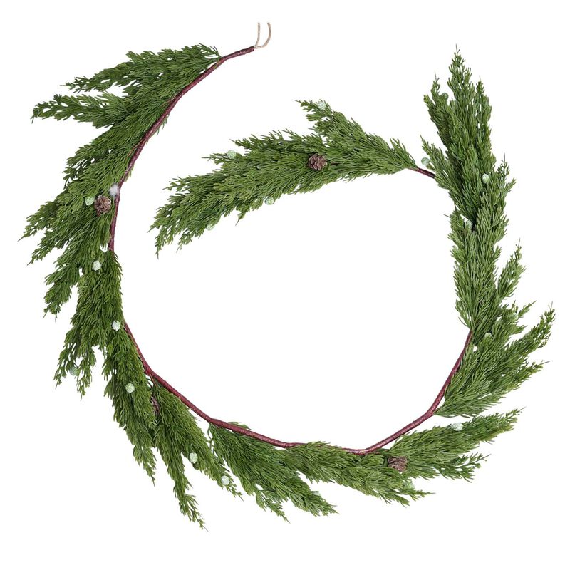Real Touch Juniper Pine Garland 180cm x 68 With Pinecones & Seeds image number 0