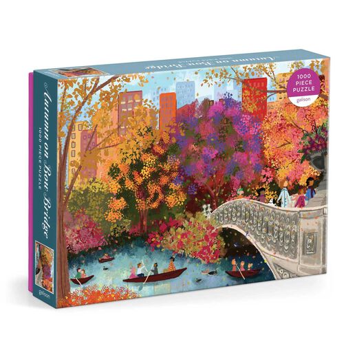 Galison Joy Laforme Autumn on Bow Bridge 1000 Piece Puzzle