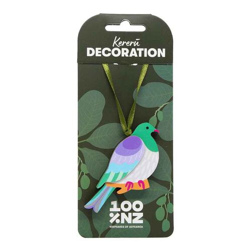 100% New Zealand Kereru Wooden Decoration