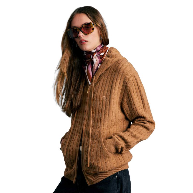 Karen Walker Campus Cable Knit Hoodie image number 0