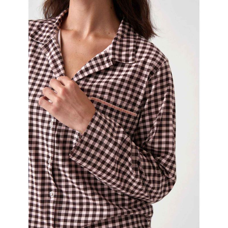 Wallace Cotton Kendra Organic Brushed Cotton Knit PJ Shirt image number 2