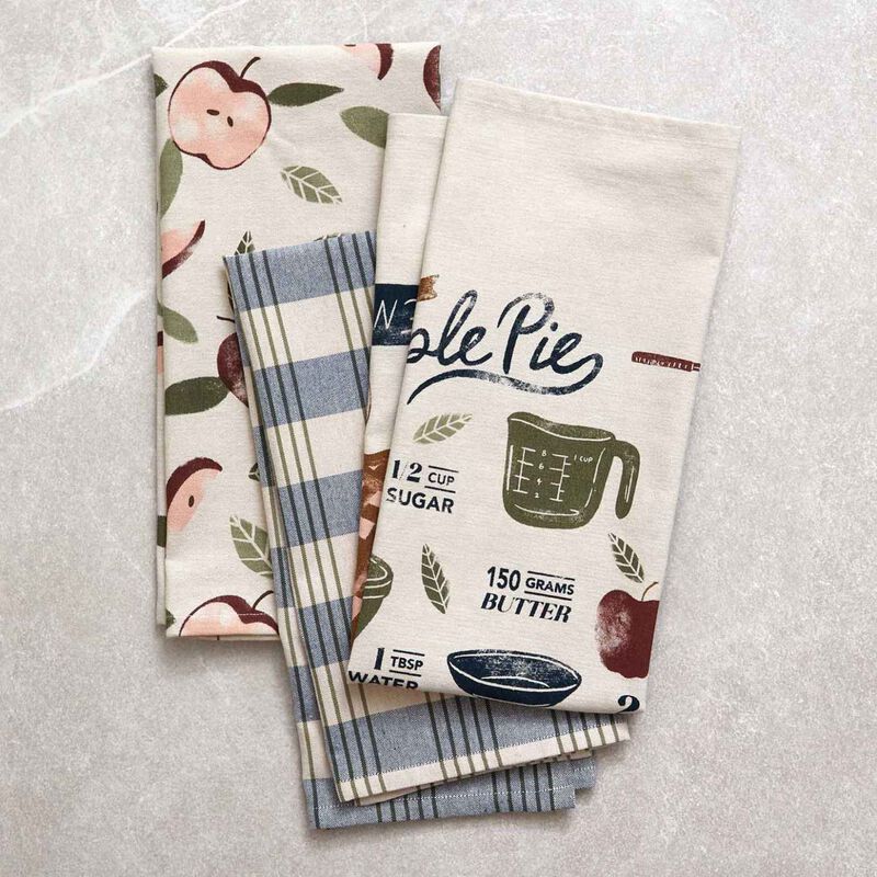 Wallace Cotton Apple Grove Tea Towels Set Of 3 image number 1