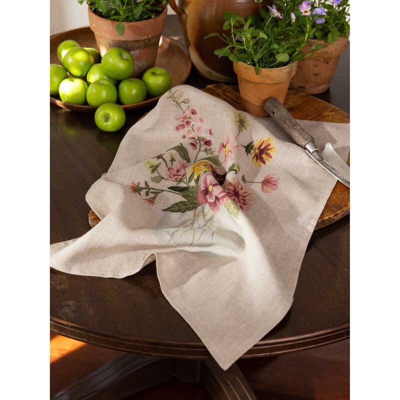 Wallace Cotton Flower Vase Linen Tea Towel image number 3