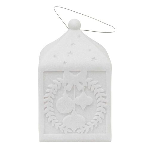 French Country Lantern with Baubles Light Up
