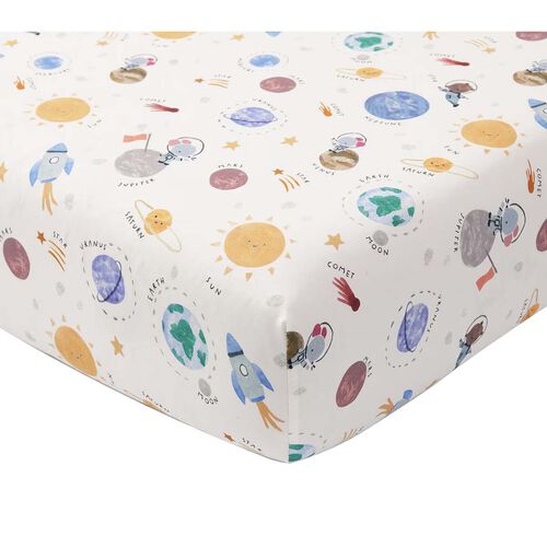 Pottery Barn Kids Organic Space Crib Fitted Sheet