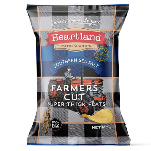 Heartland Farmers Cut Super Thick Flats Southern Salt 140g