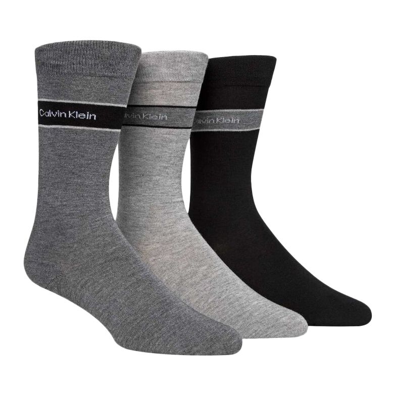 Calvin Klein Bamboo Blend Logo Crew Socks 3 Pack Ballantynes Department Store