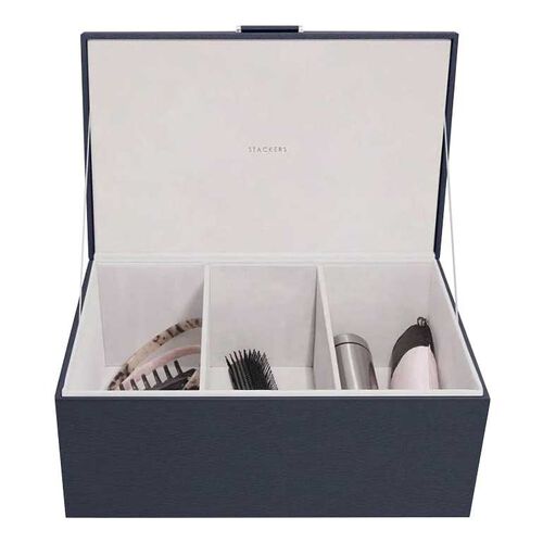 Stackers Medium Lidded Storage Box Navy