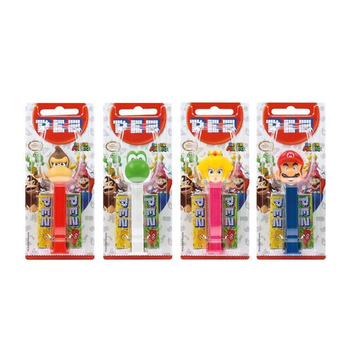 PEZ Super Mario Assorted Candy Dispenser 17g