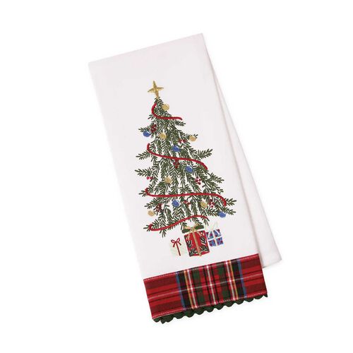 DII Tts Trim The Tree Embellished Dishtowels