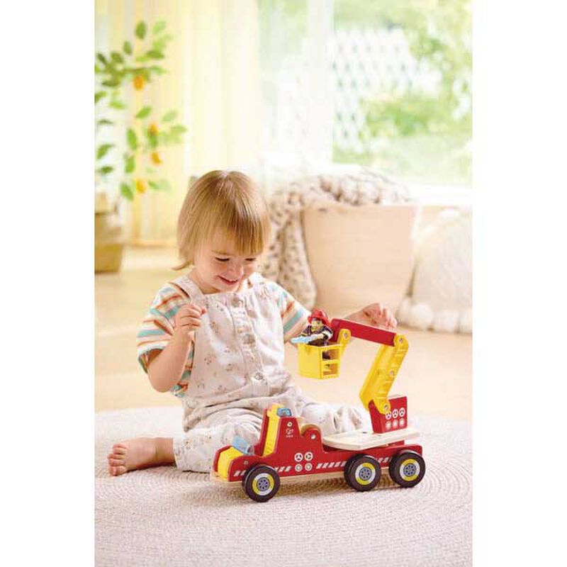 Hape Siren & Lights Toy Fire Truck image number 3