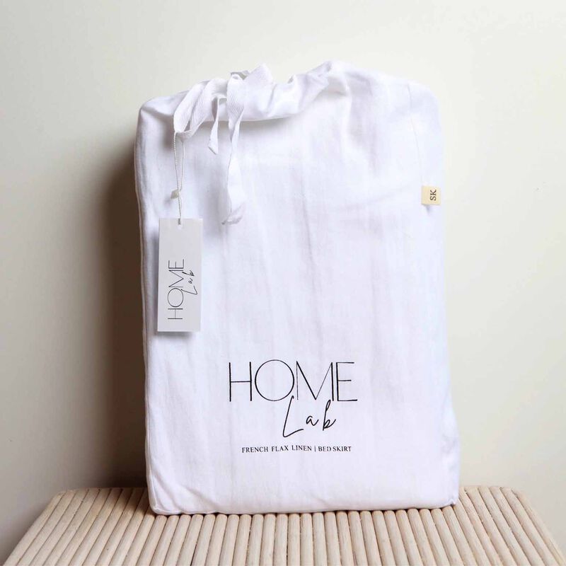 Home Lab French Flax Linen Bed Skirt image number 2