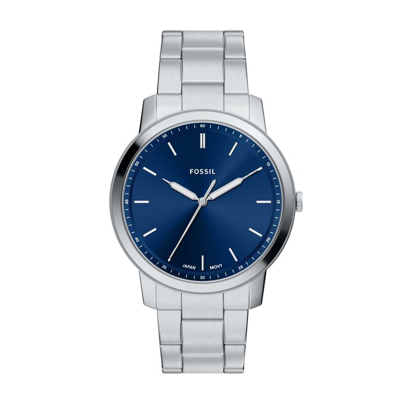 Fossil Minimalist 44mm Three-Hand Stainless Steel Watch image number 0
