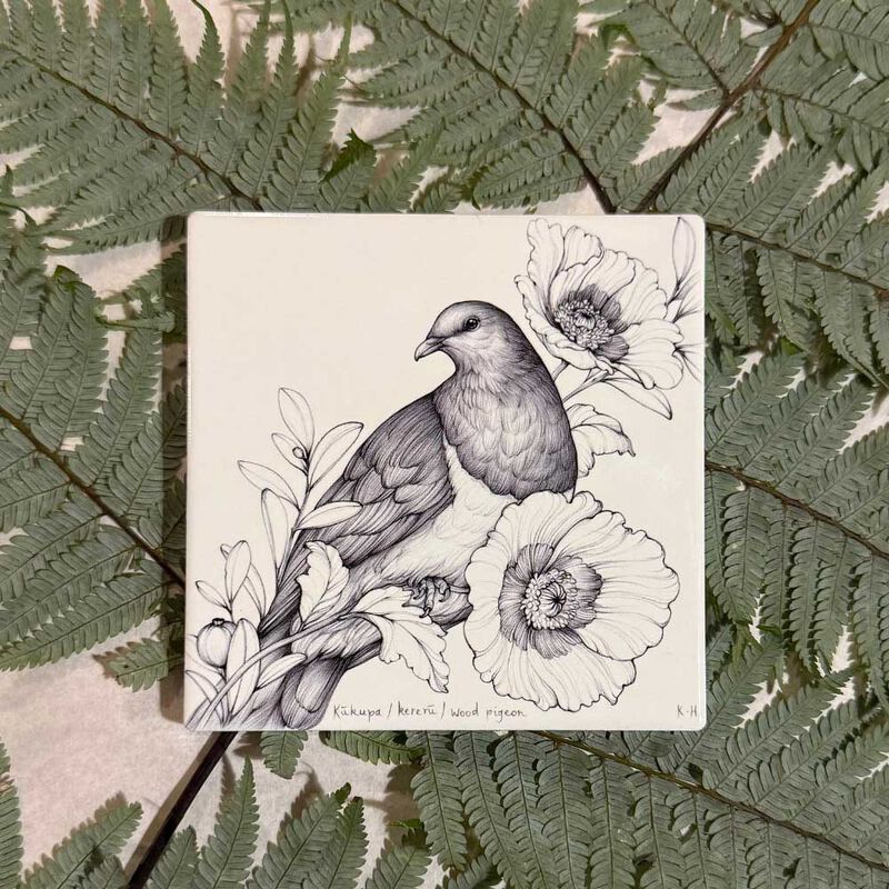 Katy Hayward Coaster - Kukupa/Kereru/Wood Pigeon image number 1