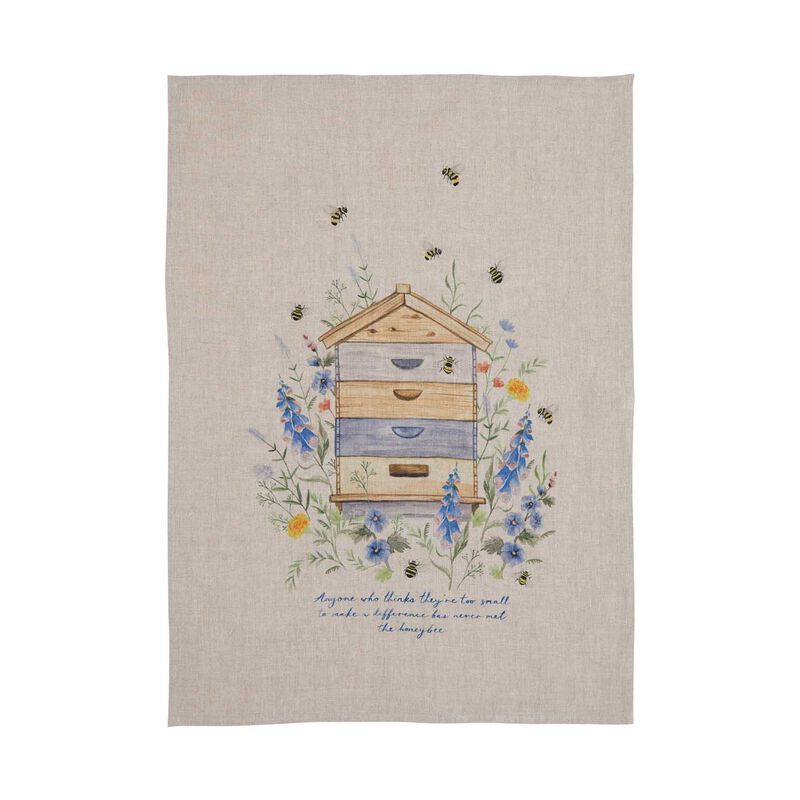 Wallace Cotton Beehive Linen Tea Towel image number 1