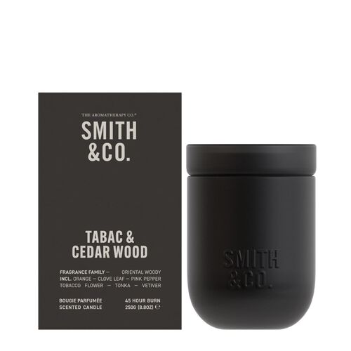 Smith & Co. Candle 250g - Tabac & Cedarwood