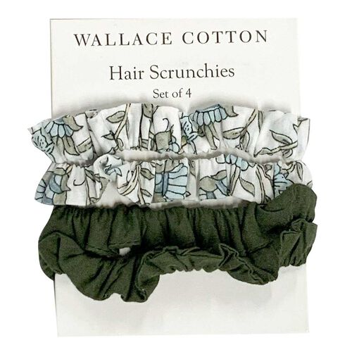 Wallace Cotton Hair Scrunchie Set Of 4