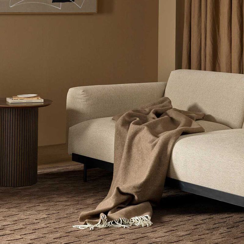 Baya Mosman 100% Merino Throw 140x200cm - Coffee image number 2