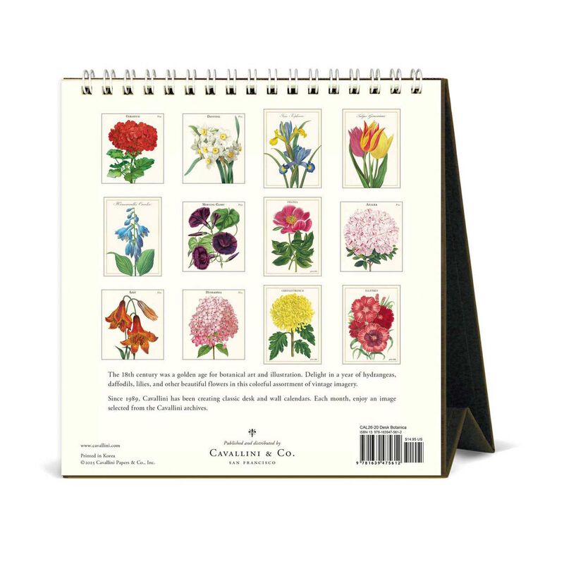 Cavallini Botanica 2026 Desk Calendar image number 2