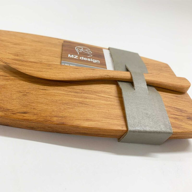 MZ Design Waka Pate Cheese Board With Knife Small - Rimu image number 1