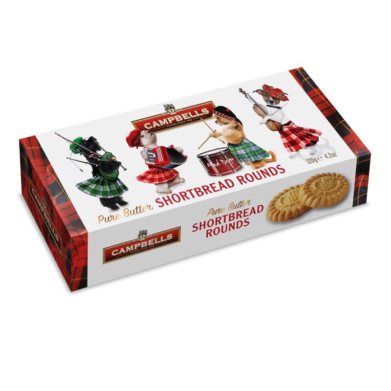 Campbells Mad Dogs Shortbread Rounds Carton 120g image number 0