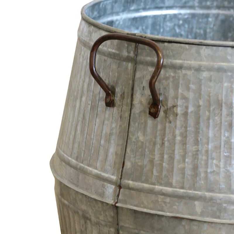 CC Interiors Clyde Planter Set Galvanised Finish image number 1