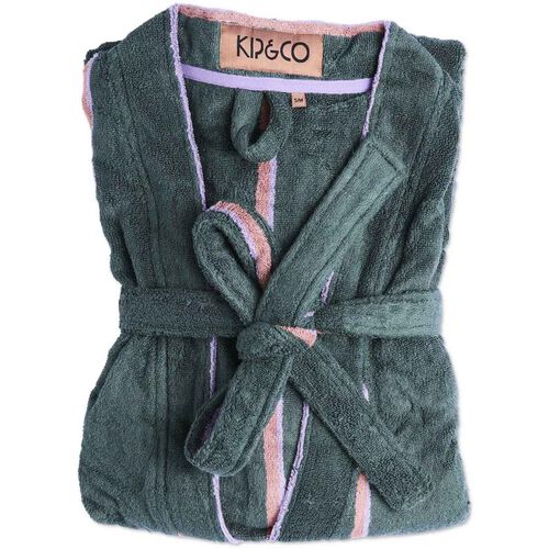 Kip&Co Wakame Crush Stripe Bamboo Terry Bath Robe