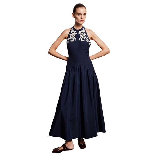 AL&Eacute;MAIS Dillon Applique Halter Gown