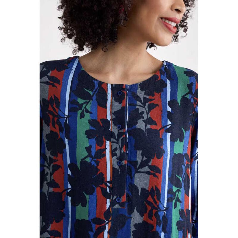 Seasalt Cornwall Sea Call Dress Camellia Stripe Ink image number 3